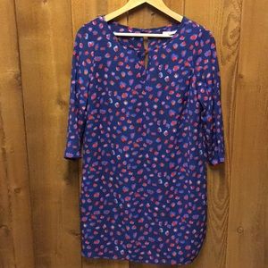 Navy/red 3/4 sleeve dress